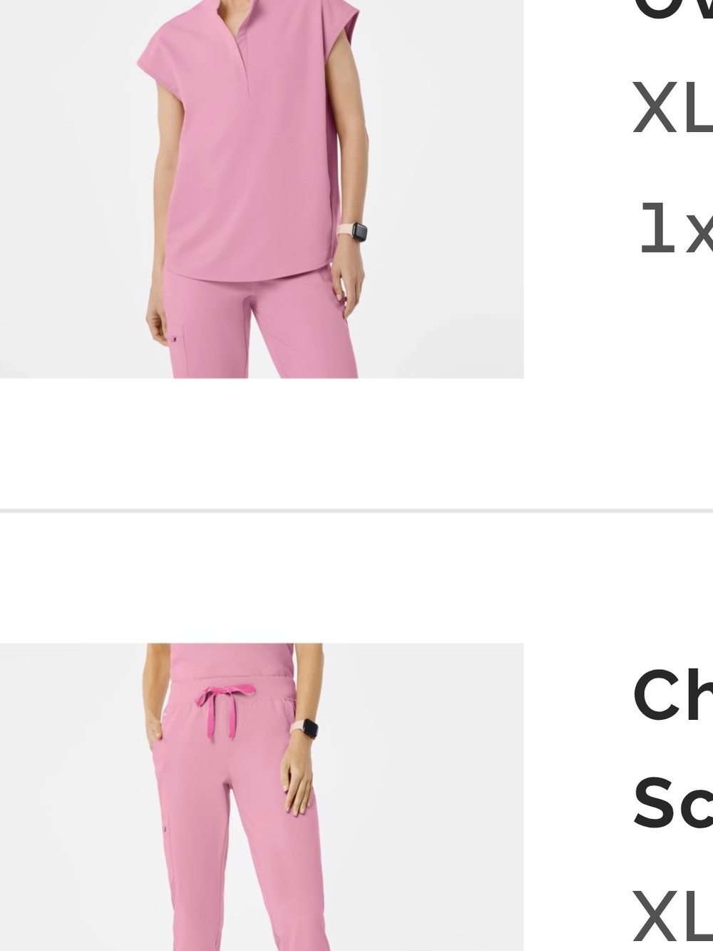 Figs Chalk Pink Women's Scrub Pants & Top Set - Comfortable Medical Uniform